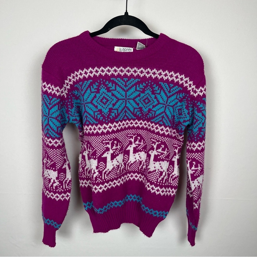 Vintage Apres Sport Women’s Large Knit Crewneck Sweater